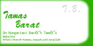 tamas barat business card